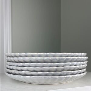 Godinger Elegant White Dinner Plate Set of 6